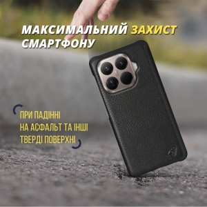 Шкіряна накладка Stenk Cover для Xiaomi 15T Pro Чорна