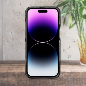 Шкіряна накладка Stenk Cover для Apple iPhone 14 Pro Max Чорна