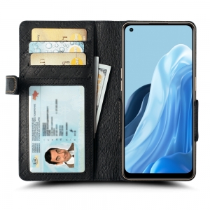 Чехол книжка Stenk Wallet для OPPO Reno7 Черный