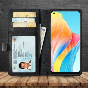 Чехол-портмоне Stenk Premium Wallet для OPPO A78 4G Чёрный