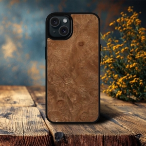 Накладка SkinBacker Wood для Apple iPhone 15 Plus Мирт (Корень)