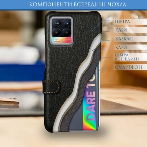 Чохол книжка Stenk Premium для Realme 8 Чорний