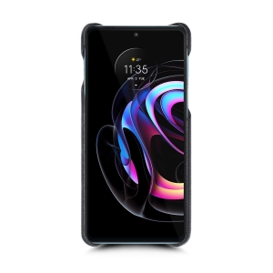 Шкіряна накладка Stenk Reptile Cover для Motorola Edge 20 Pro Чорна