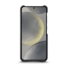 Кожаная накладка Stenk Reptile Cover для Samsung Galaxy S24 Чёрная