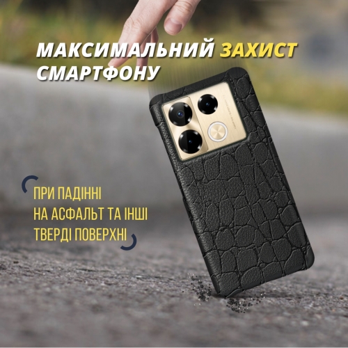 бампер на Infinix Note 40 Pro Чорний Stenk Reptile фото 5