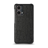 Кожаная накладка Stenk Reptile Cover для Motorola Moto G85 Черный