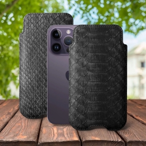 Футляр Stenk Sportage Python для Apple iPhone 14 Pro Чорний