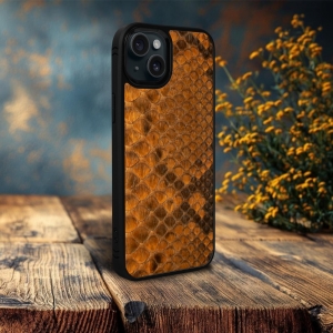Накладка SkinBacker Mini Python Scales для Apple iPhone 14 Коричневий