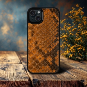 Накладка SkinBacker Mini Python Scales для Apple iPhone 14 Коричневий