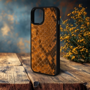 Накладка SkinBacker Mini Python Scales для Apple iPhone 14 Коричневий