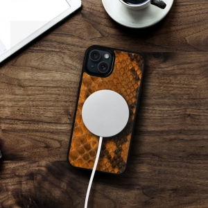 Накладка SkinBacker Mini Python Scales для Apple iPhone 14 Коричневий