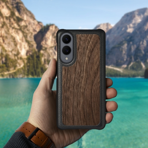 бампер на Samsung Galaxy S25 Edge Черный Stenk WoodBacker фото 3