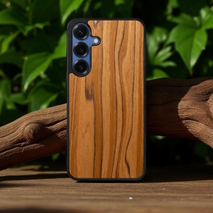 Накладка SkinBacker Wood для Samsung Galaxy S25 Plus Римская оливка