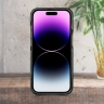 Шкіряна накладка Stenk Cover для Apple iPhone 14 Pro Чорна