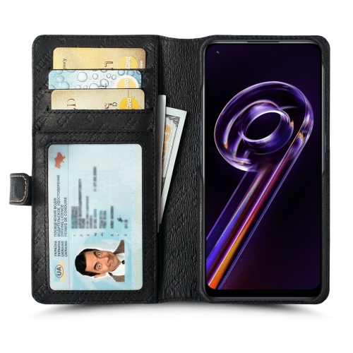 чехол-кошелек на Realme 9 Pro Plus Черный Stenk Premium Wallet фото 2