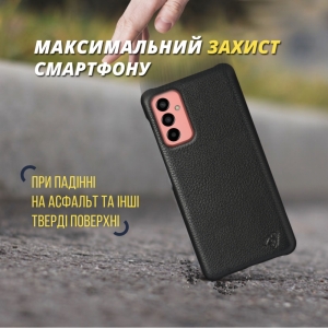 Шкіряна накладка Stenk Cover для Samsung Galaxy M13 Чорна