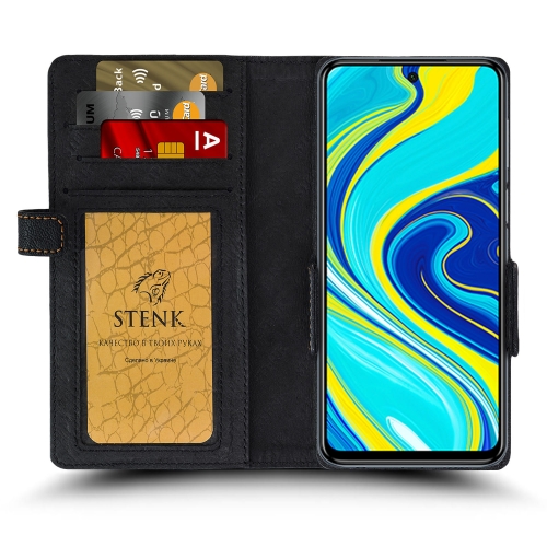 чехол-книжка на Xiaomi Redmi Note 9S Черный Stenk Wallet фото 2