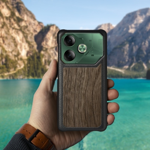 бампер на TECNO Pova 6 Черный Stenk WoodBacker фото 3