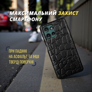 Шкіряна накладка Stenk Reptile Cover для Motorola Edge 50 Чорний