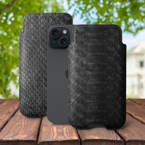 Футляр Stenk Sportage Python для Apple iPhone 15 Чорний