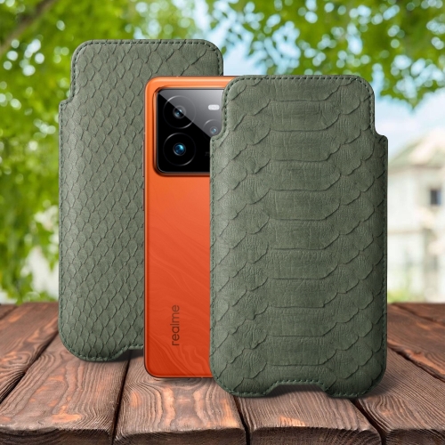 чохол-футляр на Realme GT 7 Pro Оливковий Stenk Sportage фото 1