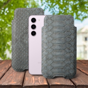 Футляр Stenk Sportage Python для Samsung Galaxy S23 Сірий