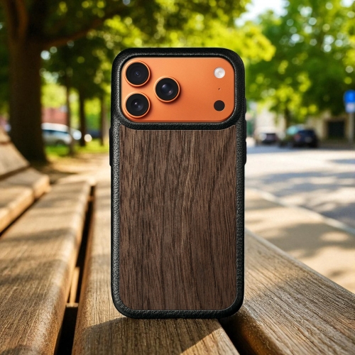 бампер на Apple iPhone 17 Pro Max Чорний Stenk WoodBacker фото 1