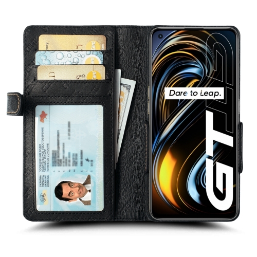 чохол-книжка на Realme GT 5G Чорний Stenk Wallet фото 2