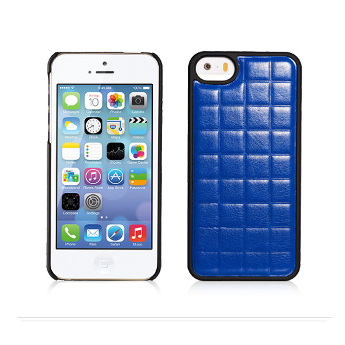 Накладка Xoomz для iPhone 5 /5S PU Grid Blue