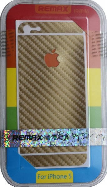 Захисна плівка Remax Pure Sticker Golden для Apple iPhone 5 /5S /5C (front + back)