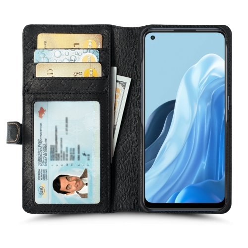 чехол-кошелек на OPPO Find X5 Lite 5G Черный Stenk Premium Wallet фото 2
