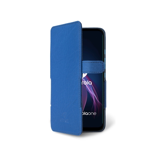 Чехол книжка Stenk Prime для Motorola One Fusion Plus Ярко-синий