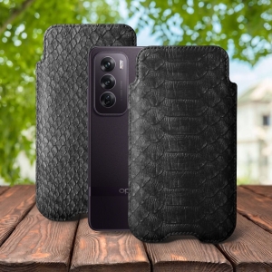 Футляр Stenk Sportage Python для OPPO Reno12 Pro Чёрный
