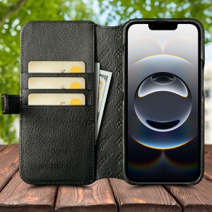 Чехол-портмоне Stenk Premium Wallet для Apple iPhone 16e Чёрный