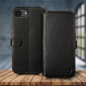 Чехол-портмоне Stenk Premium Wallet для Apple iPhone 16e Чёрный