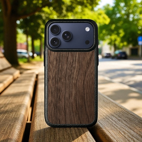 бампер на Apple iPhone 17 Pro Чорний Stenk WoodBacker фото 1