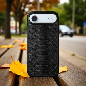 Шкіряна накладка Stenk ExBacker Python Scales для Apple iPhone 17 Air Чорний