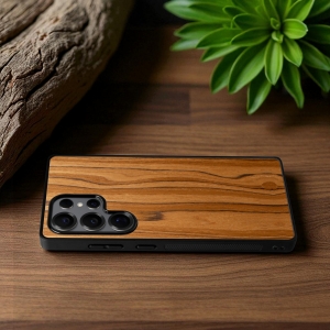 Накладка SkinBacker Wood для Samsung Galaxy S25 Ultra Римская оливка