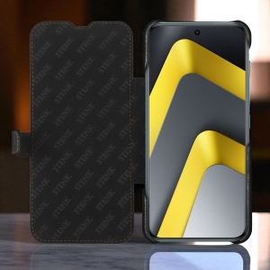 Чехол книжка Stenk Premium для Xiaomi Poco M8 Pro Чёрный