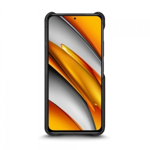 Шкіряна накладка Stenk Reptile Cover для Xiaomi Poco F3 Чорна