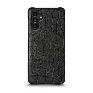 Кожаная накладка Stenk Reptile Cover для Samsung Galaxy A13 Чёрная