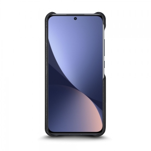 Кожаная накладка Stenk Reptile Cover для Xiaomi 12 5G Чёрная