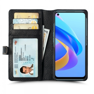 Чехол-портмоне Stenk Premium Wallet для OPPO A76 Чёрный