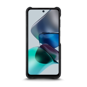 Кожаная накладка Stenk Reptile Cover для Motorola Moto G23 Чёрная