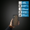 Кожаная накладка Stenk WoodBacker для Samsung Galaxy A14 Чёрная