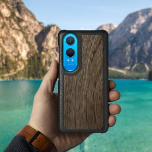 Шкіряна накладка Stenk WoodBacker для OnePlus Nord CE4 Lite Чорний