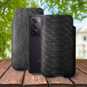 Футляр Stenk Sportage Python для OPPO Reno12 Чёрный
