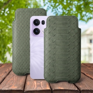 Футляр Stenk Sportage Python для OPPO Reno13 Pro Оливковий
