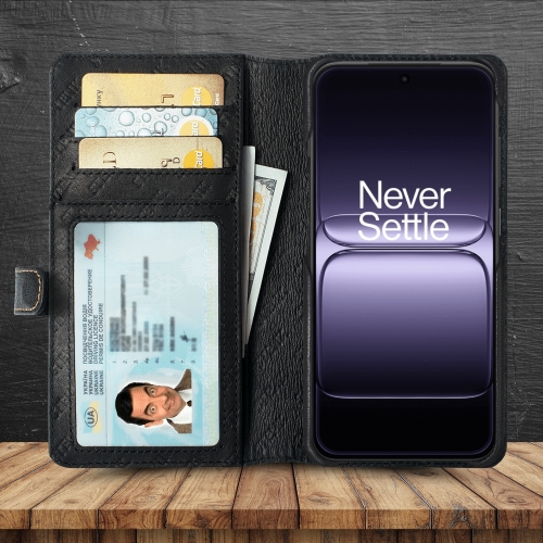 чехол-кошелек на OnePlus OnePlus 13T Черный Stenk Premium Wallet фото 2