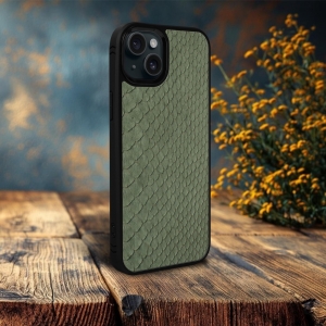 Накладка SkinBacker Mini Python Scales для Apple iPhone 14 Оливковий